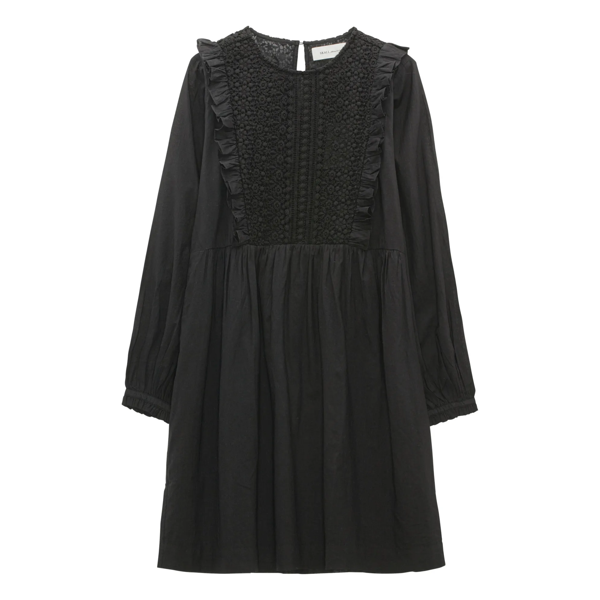 Skall Studio Black Phoebe Organic Cotton Dress