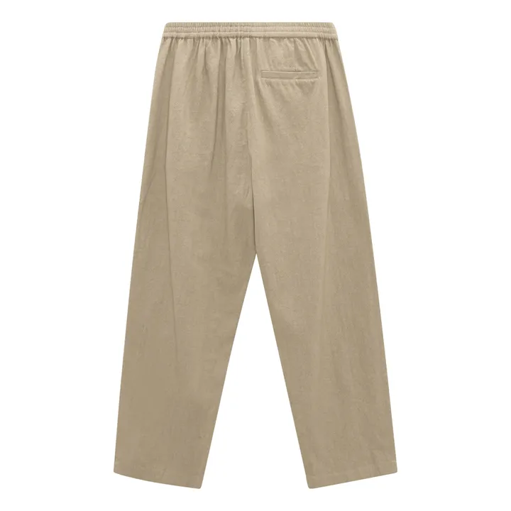 Anna Organic Cotton Trousers | Beige- Product image n°1