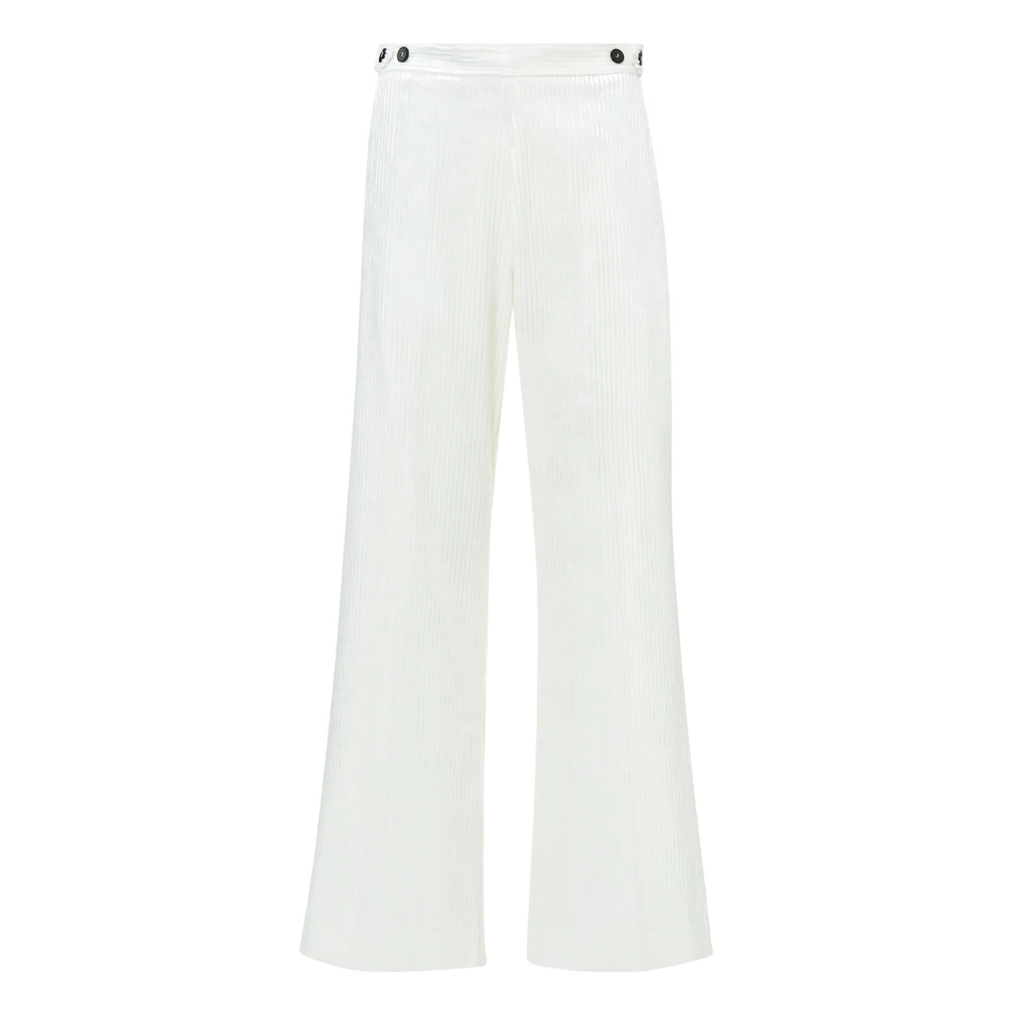 Forte Forte White Flared Corduroy Trousers