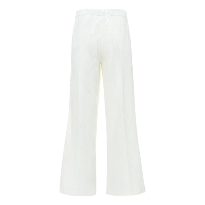 Pantalon Flare Velours Côtelé  | Blanc- Image produit n°4