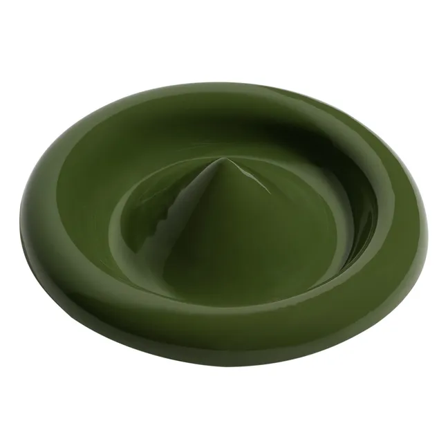 Porte-savon en porcelaine Halo | Vert foncé