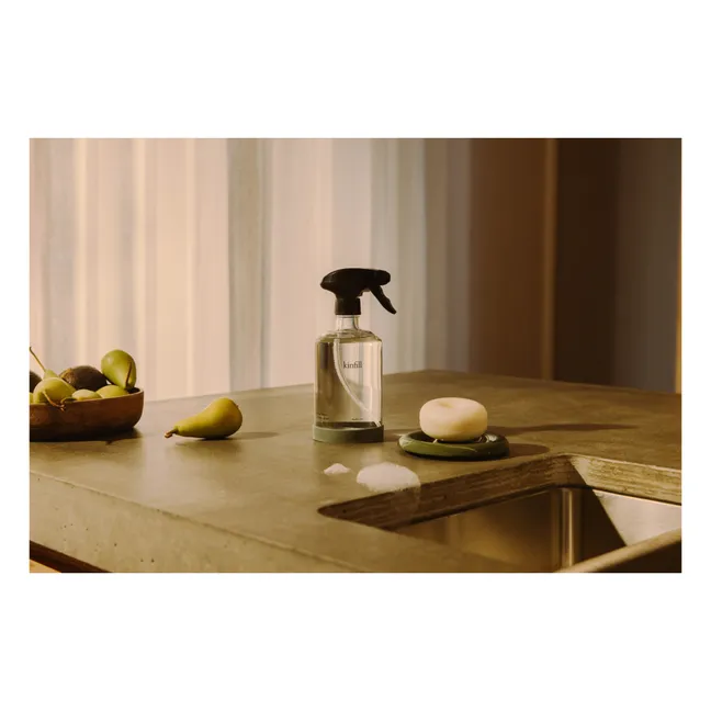 Porte-savon en porcelaine Halo | Vert foncé