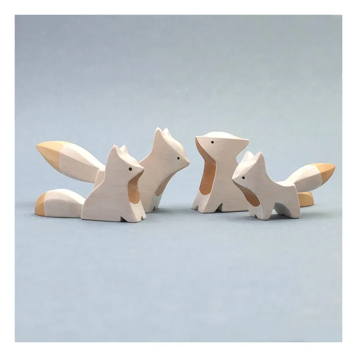 Figurita de madera Zorrillo polar de pie- Imagen del producto n°1