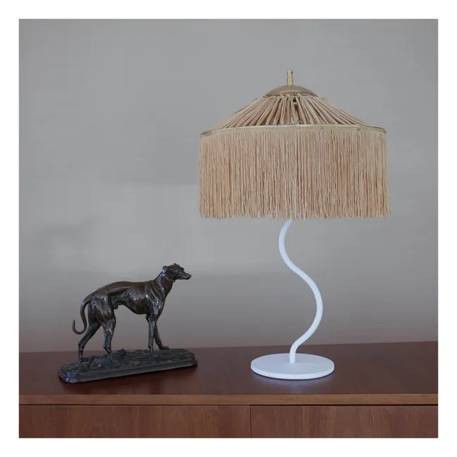 Lampada da tavolo, modello: KAA, con frange | Dorato