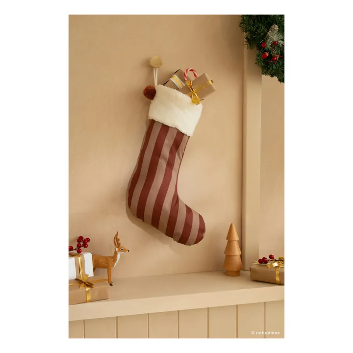 Majestic Organic Cotton Christmas Stocking | Terracotta- Product image n°1