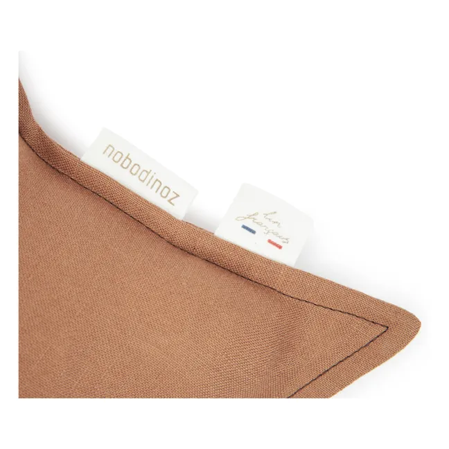 Coussin étoile - Lin Français | Noisette