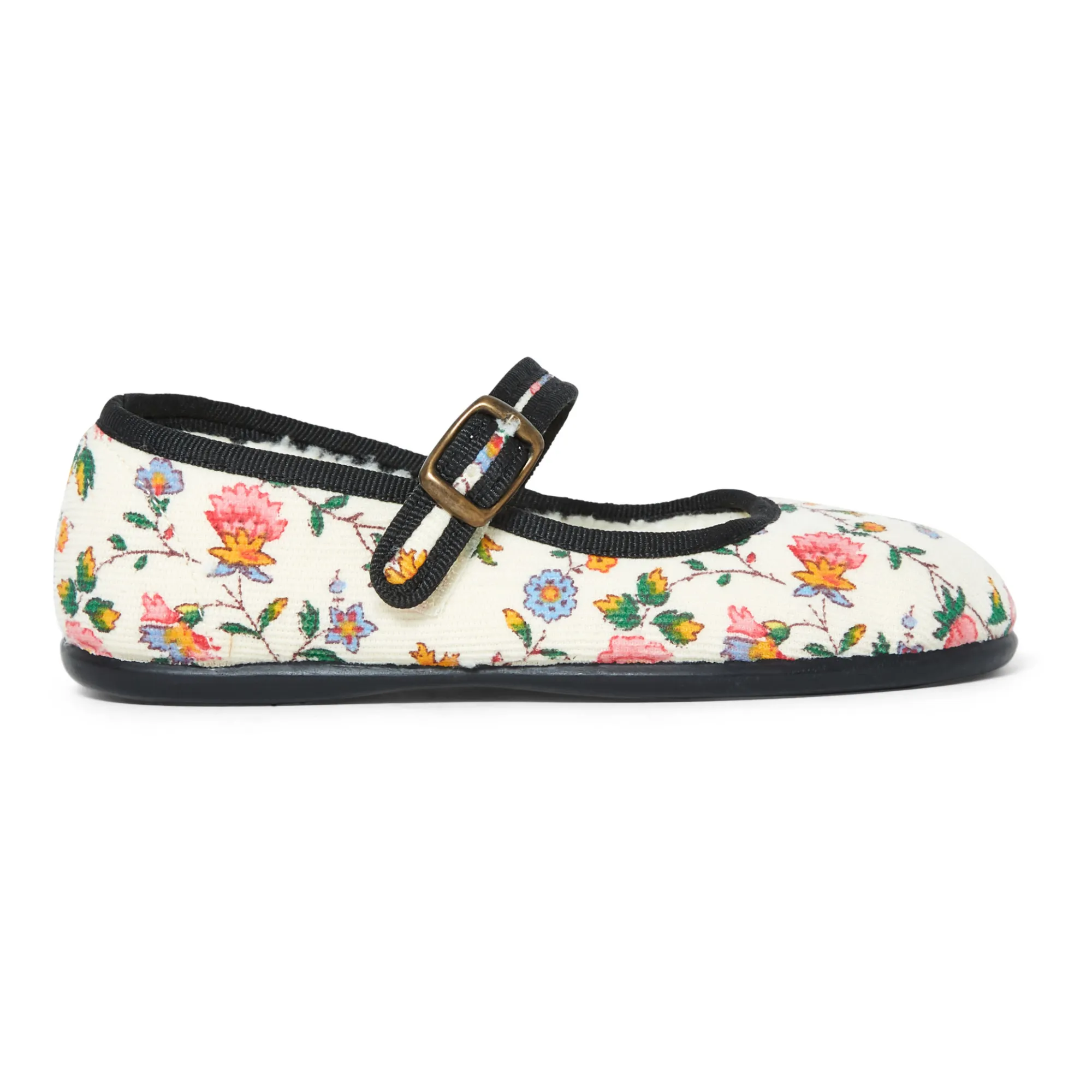 Bonjour Ecru Corduroy Slippers