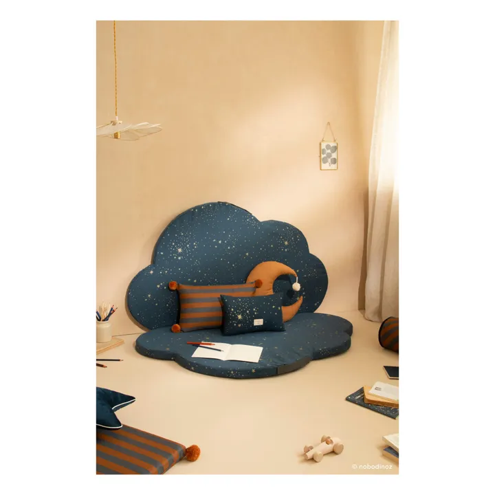 Cuscino rettangolare, modello: Majestic, in cotone bio | Blu- Immagine del prodotto n°6