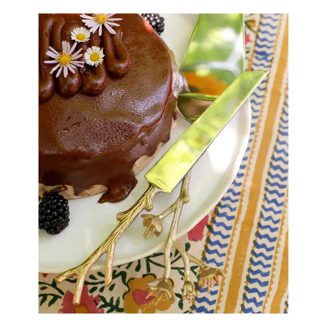 Caja de cubiertos de postre Ava Blossom - Juego de 2 | Gold