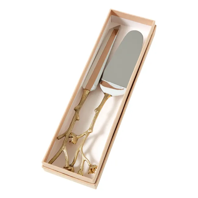 Ava Blossom Dessert Cutlery - Set of 2 | Gold