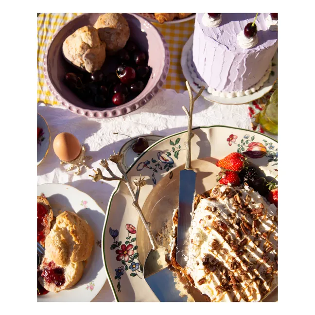 Ava Blossom Dessert Cutlery - Set of 2 | Gold