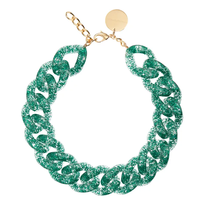 Halskette Flachkette | Grün- Produktbild Nr. 0