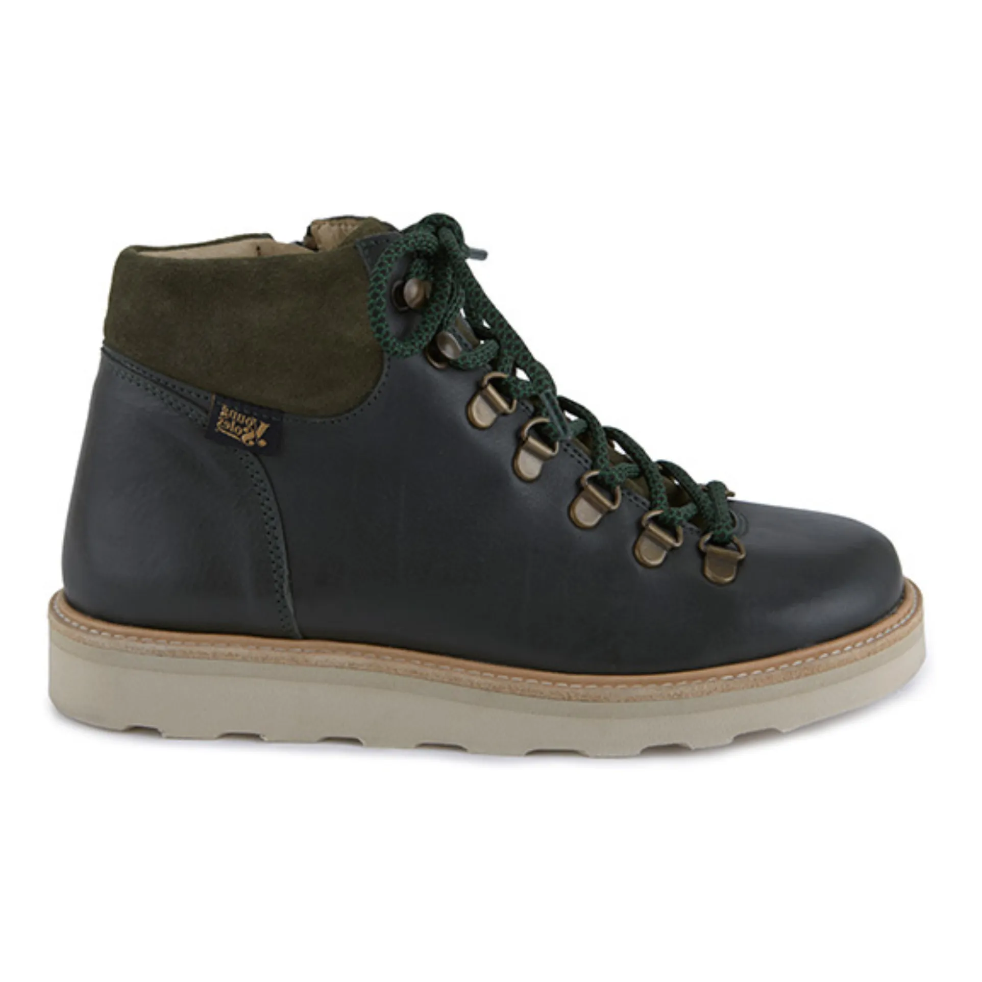 Young Soles Chrome Green Eddie Lace-Up Boots
