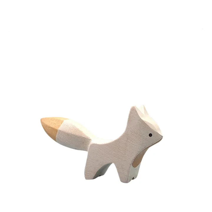 Figurita de madera Zorrillo polar de pie- Imagen del producto n°0