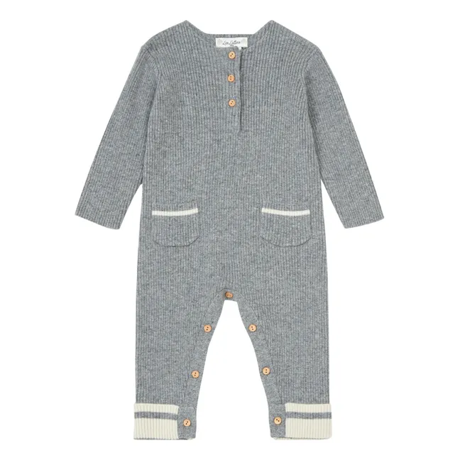 Leo Striped Cashmere Jumpsuit | Grey