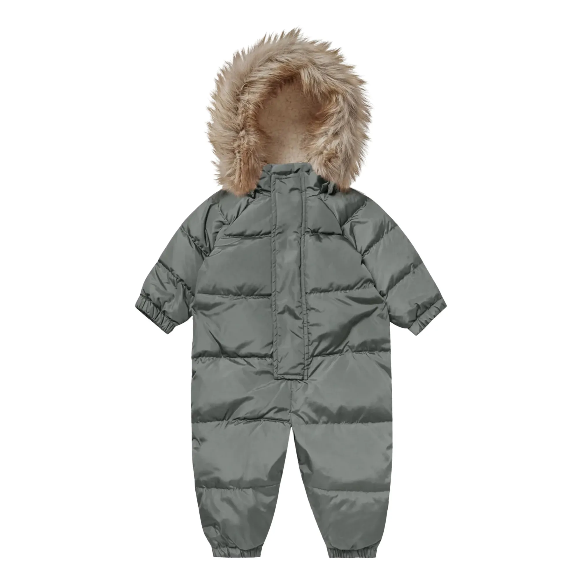 Rylee + Cru Grey Baby Puffer Snowsuit