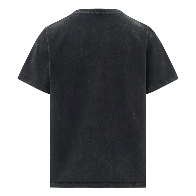 T-Shirt Boxy Stampata Muchacha in Cotone Organico | Nero