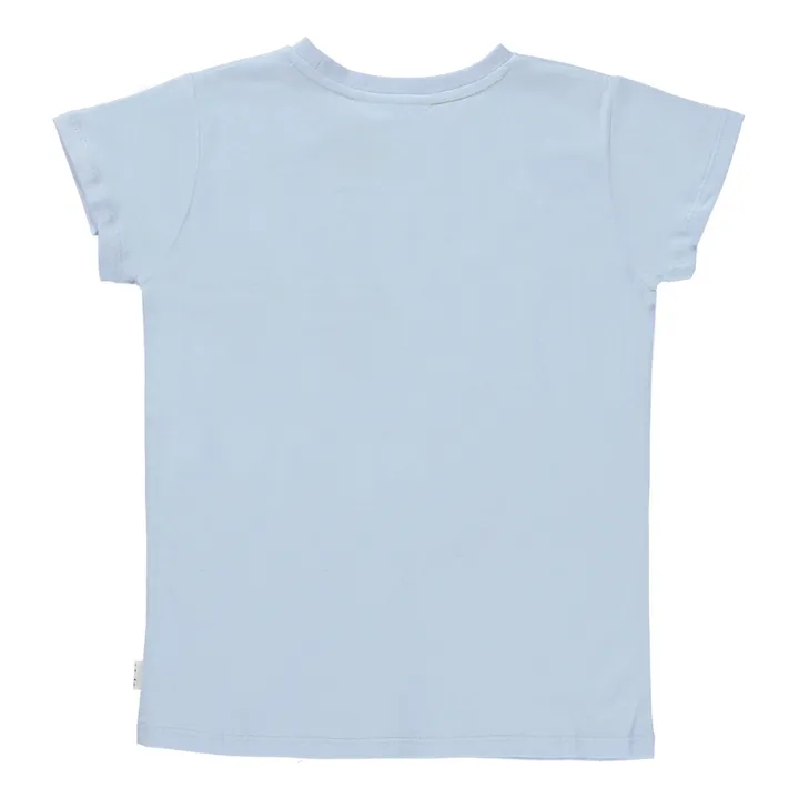 Camiseta de algodón ecológico Ranva | Azul Claro- Imagen del producto n°2