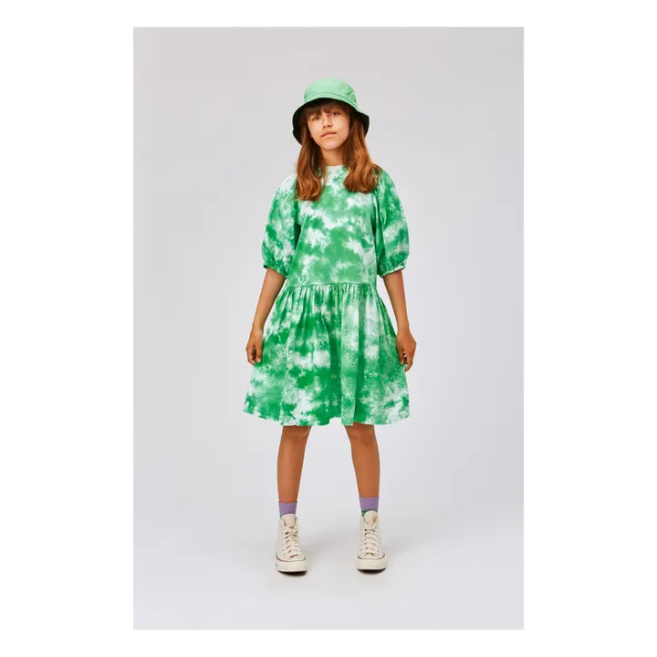 Vestido Tie Dye de algodón orgánico Cece  | Verde- Imagen del producto n°3