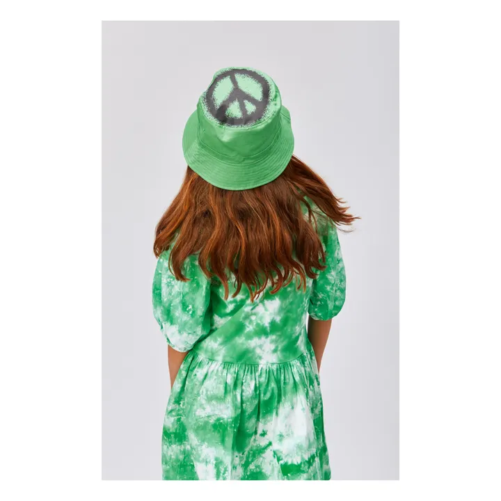 Vestido Tie Dye de algodón orgánico Cece  | Verde- Imagen del producto n°4