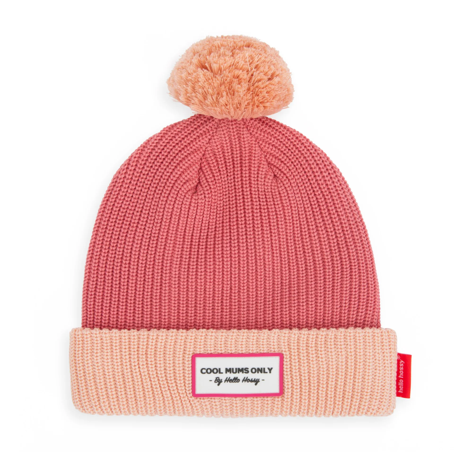 Hello Hossy Pink Colour Block Organic Cotton Beanie