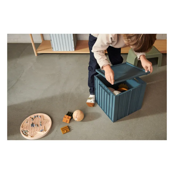 Boite de rangement Elijah et son couvercle | Whale blue- Image produit n°4