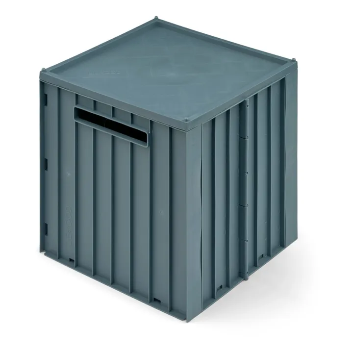 Boite de rangement Elijah et son couvercle | Whale blue- Image produit n°0