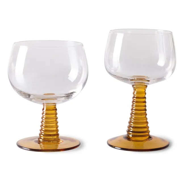 Swirl Glass | Ochre