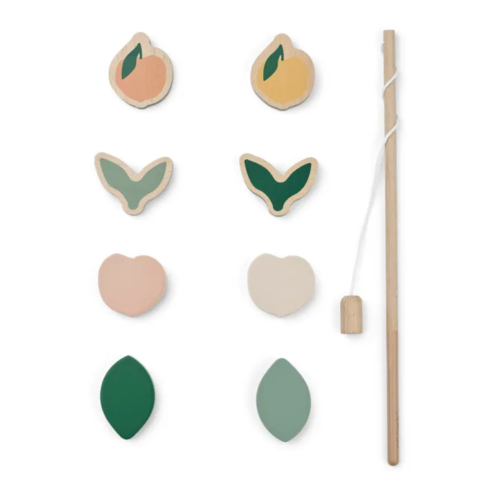 Jeu de pêche à la ligne Sebastian en bois | Rose pêche- Image produit n°0