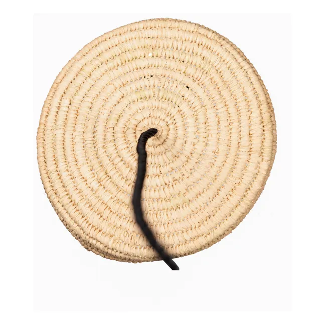Light Fixture & Raffia Ceiling Canopy | Black