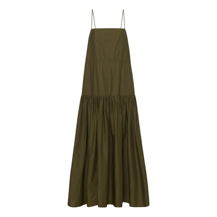 Vestido con cintura caída | Verde Kaki- Imagen del producto n°0