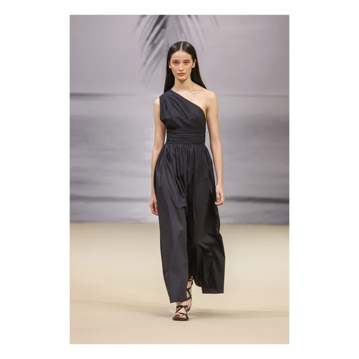 matteau gathered one shoulder dress Matteau - Gathered One Shoulder Dress - Black