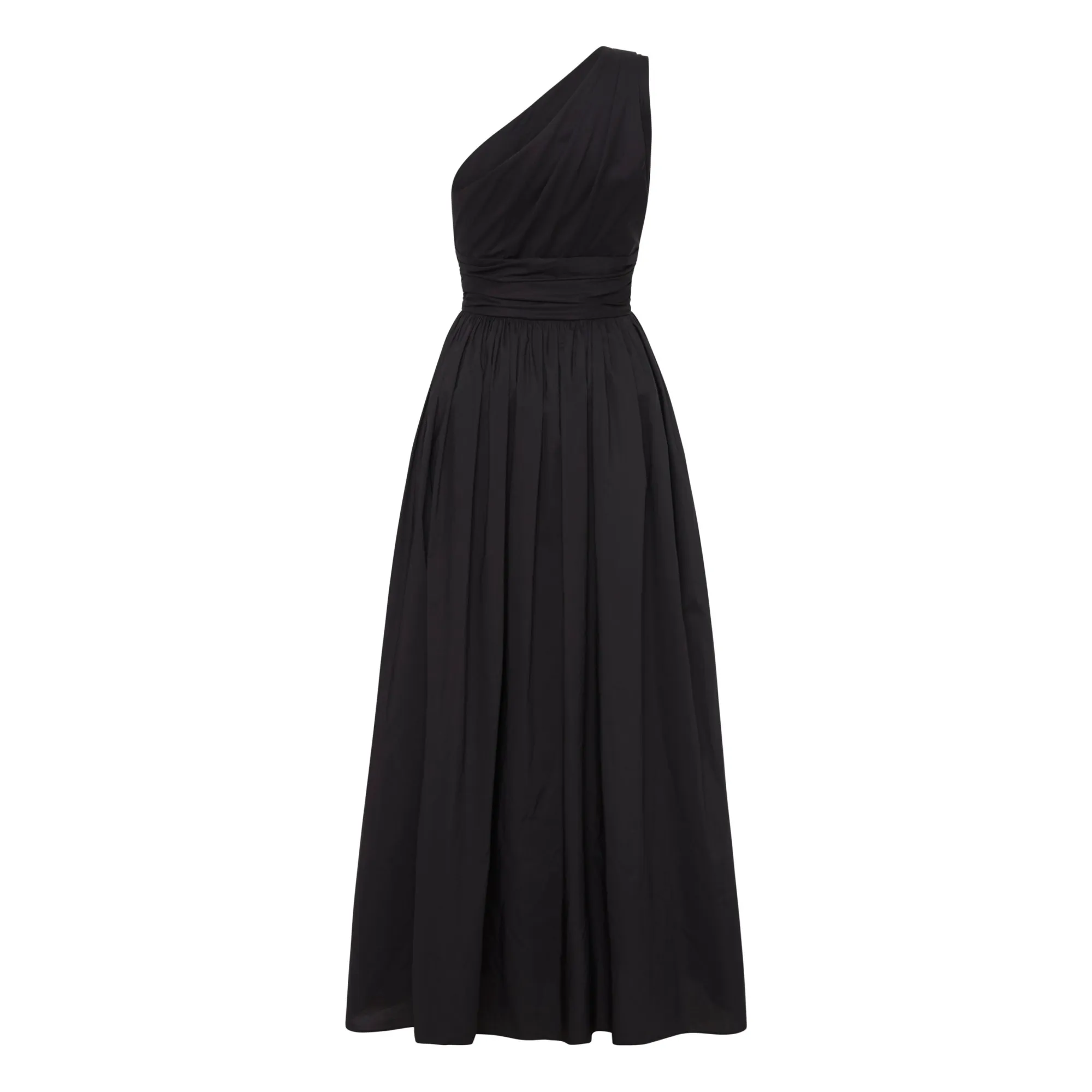 Matteau - Gathered One Shoulder Dress - Black | Smallable
