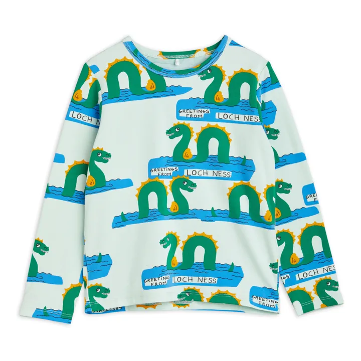 Camiseta ML de algodón orgánico Loch Ness | Verde agua- Imagen del producto n°0