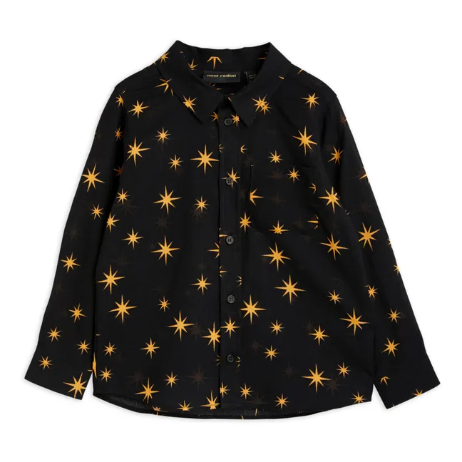 Camisa de algodón orgánico Estrellas | Negro