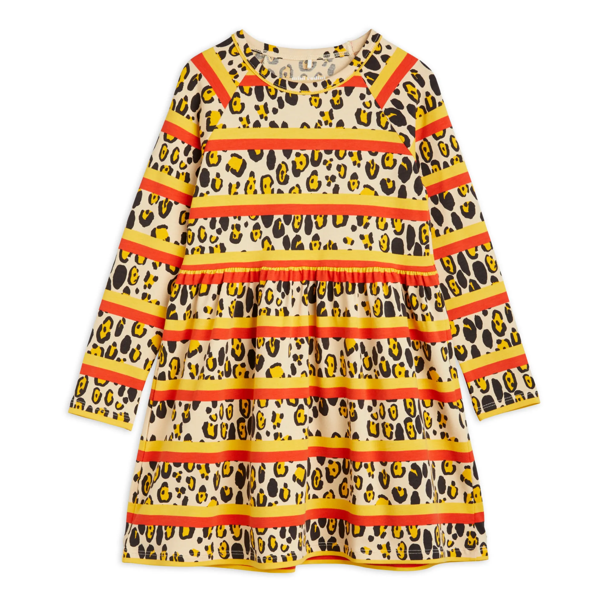 Mini Rodini Beige Organic Cotton Leopard Print Dress