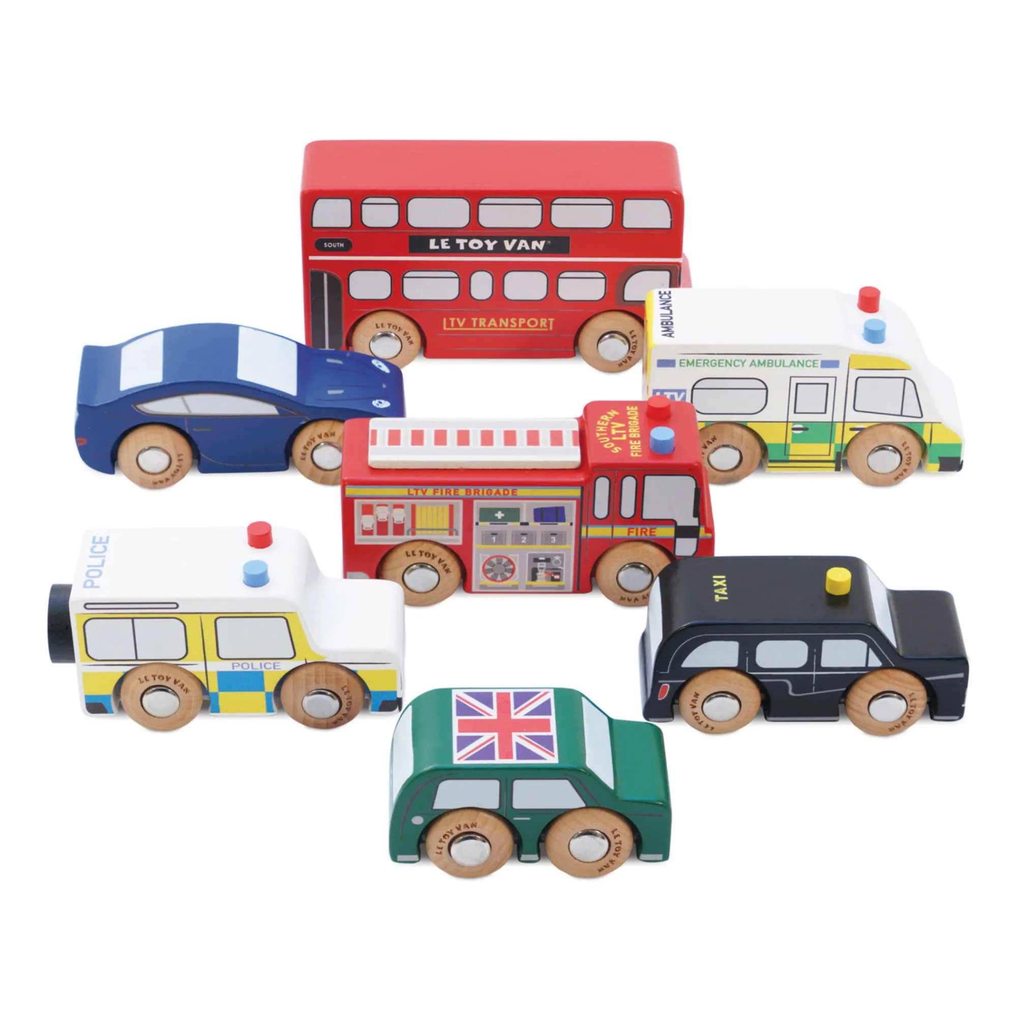 Le Toy Van Multicoloured London Car Set
