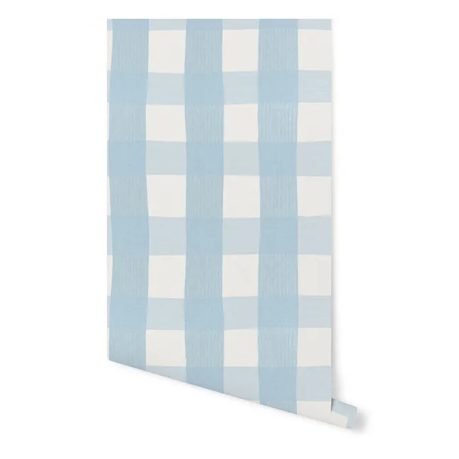 Gingham Wallpaper | Blue