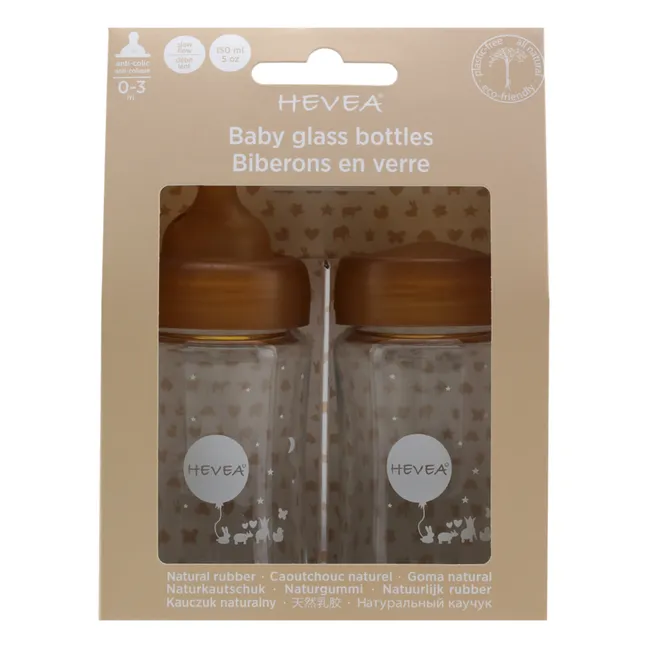 Wide Mouth Glass Bottles - Slow Flow - Set of 2
