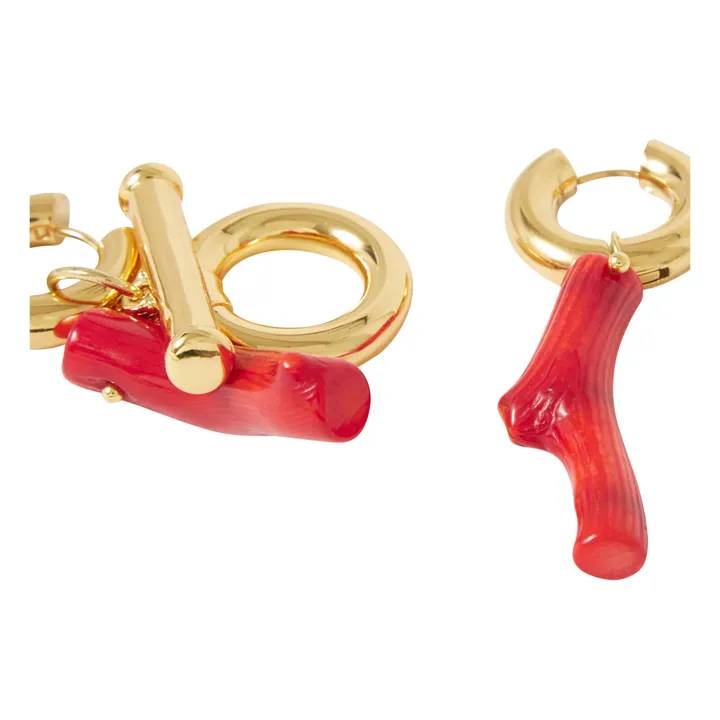 Coral Earrings | Red- Product image n°1