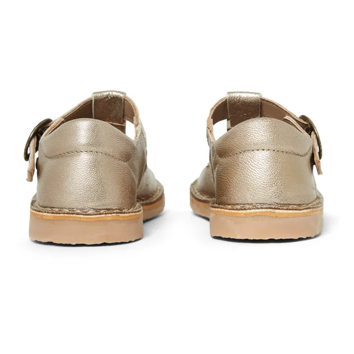 Salome-Schuhe T-Bar Leder | Gold- Produktbild Nr. 2