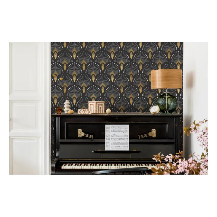 Traditional 1925 Wallpaper | Charcoal grey- Product image n°0