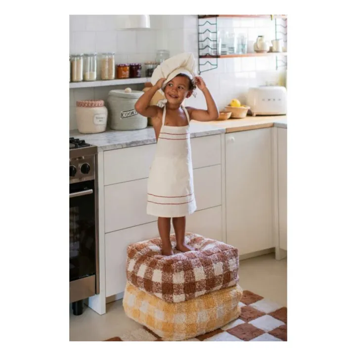 Pouf Vichy | Toffee- Image produit n°1
