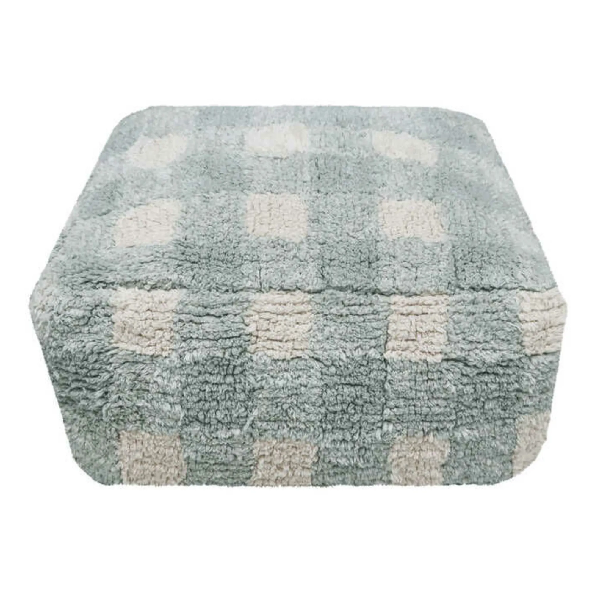 Lorena Canals Sage Gingham Pouffe