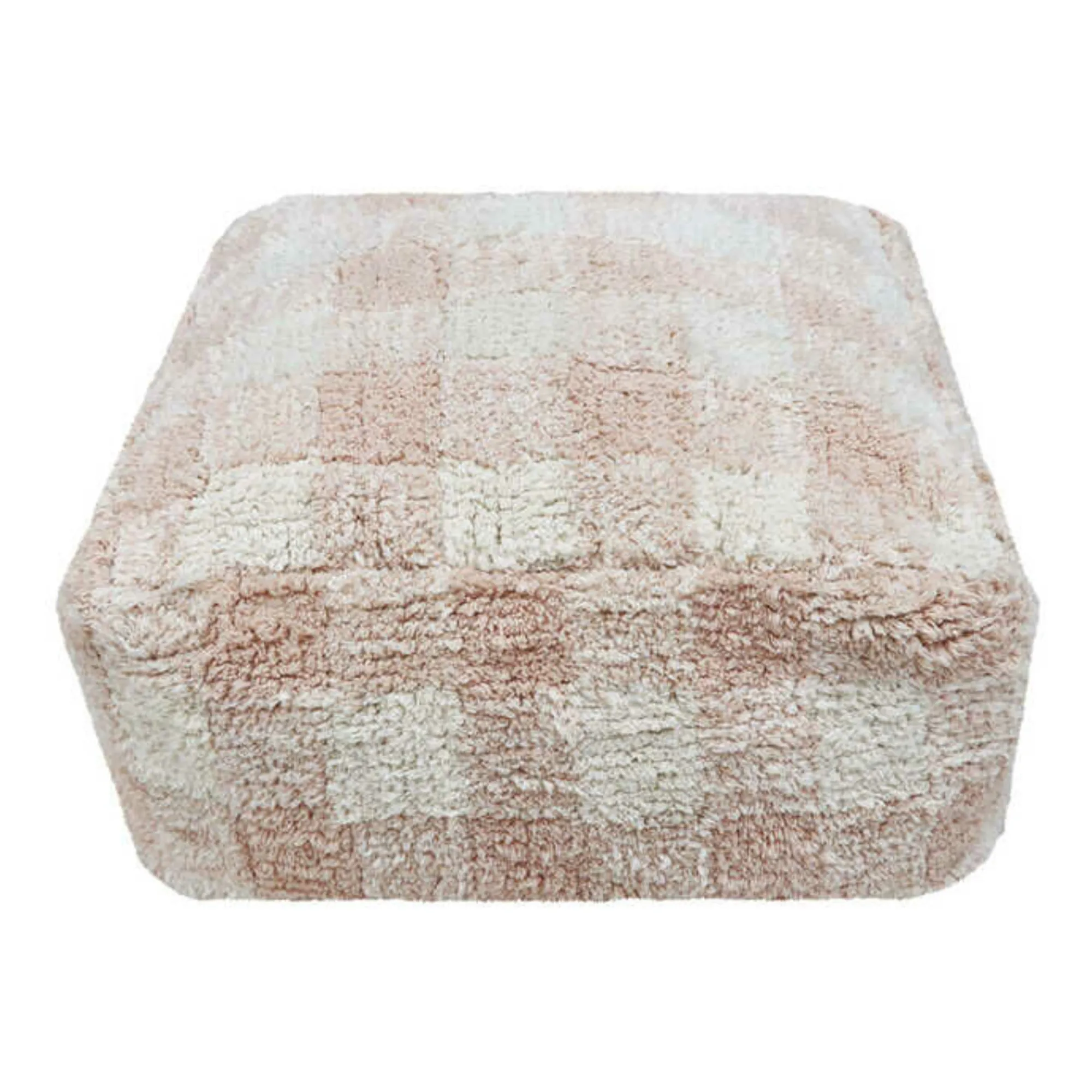 Lorena Canals Pink Gingham Pouffe