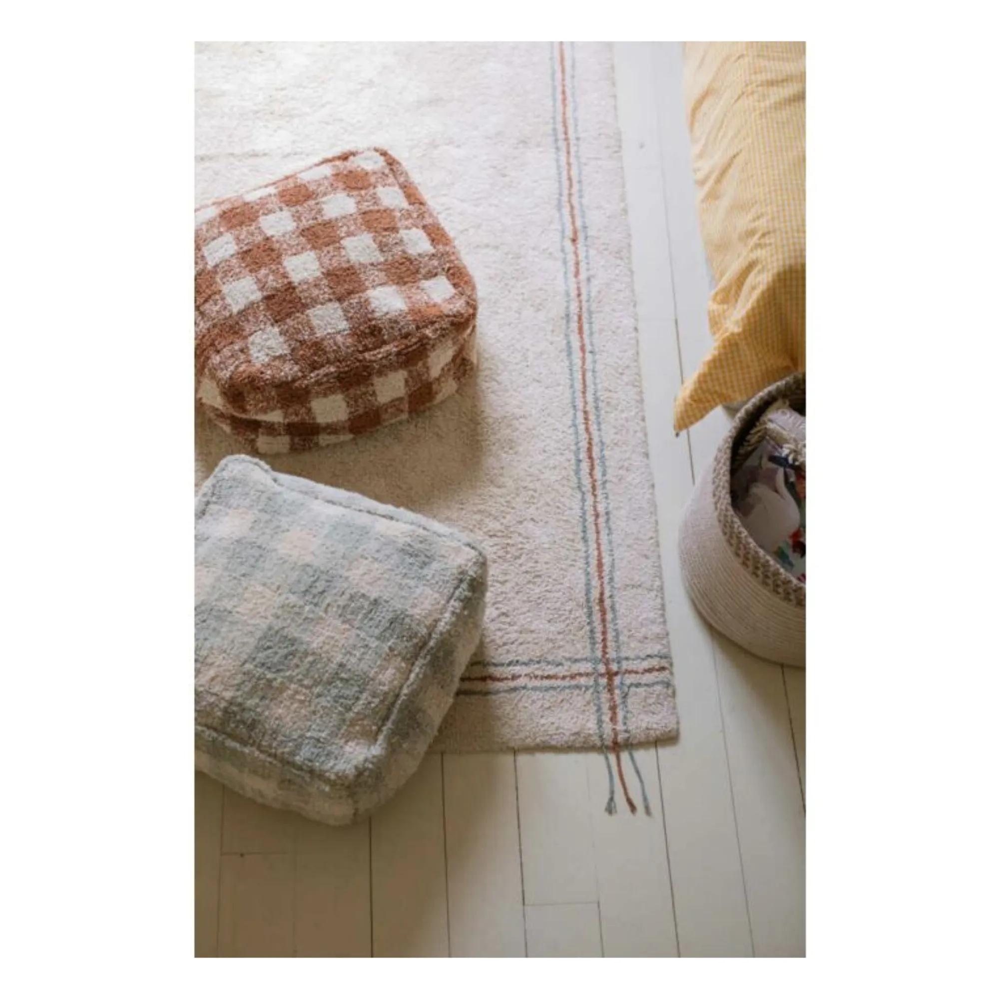 Gingham Pouffe | Toffee- Product image n°2