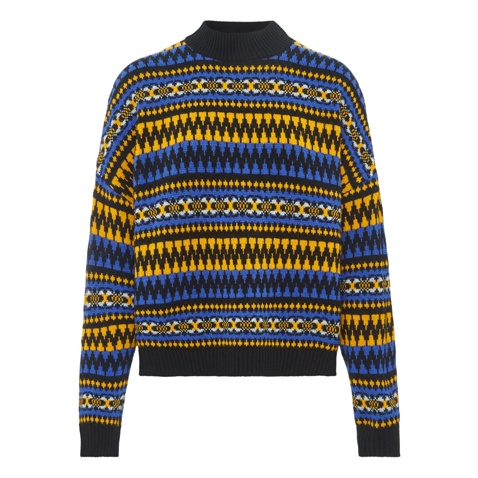 Le Mont Saint Michel Blue Stonny Merino Wool Jumper