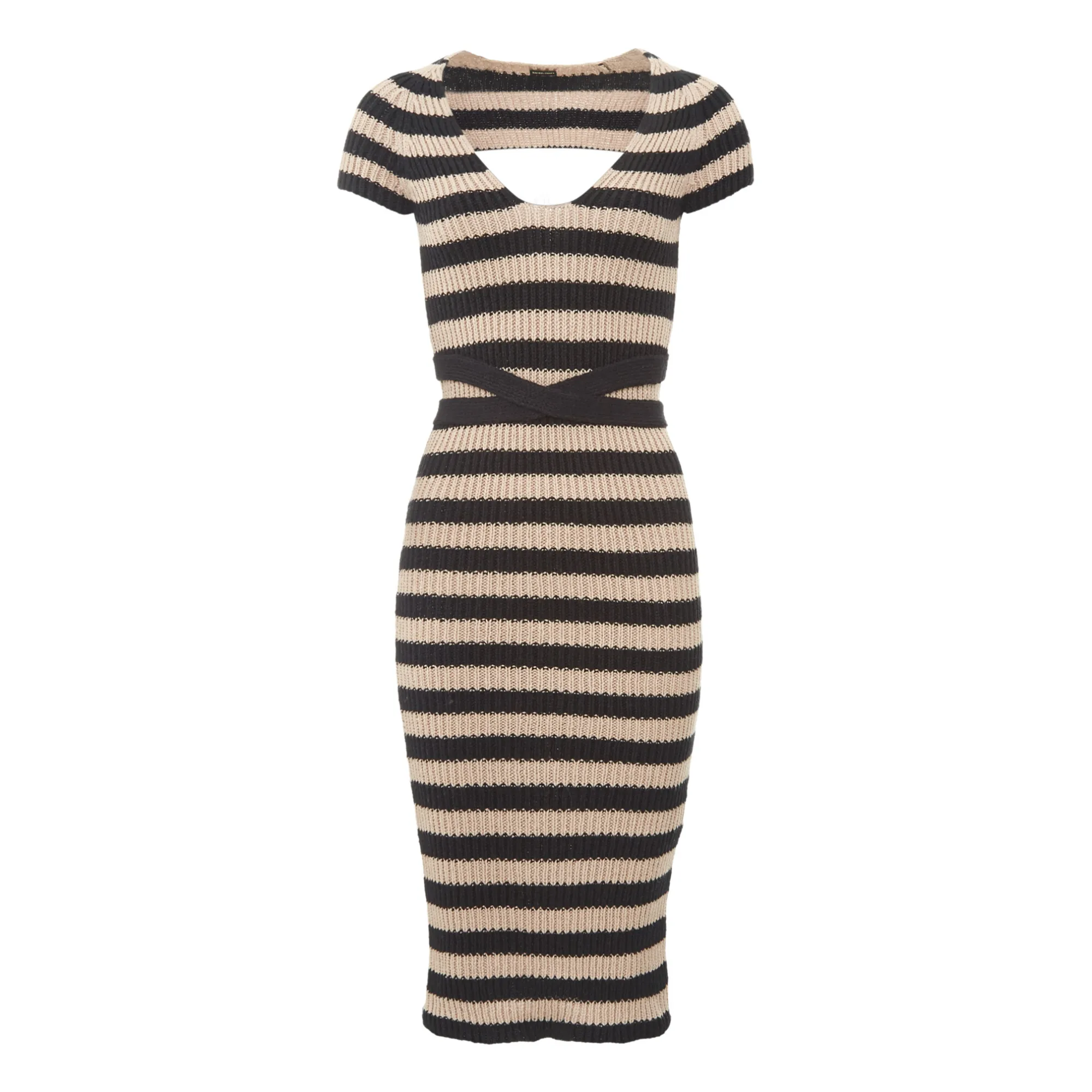 Rachel Comey Beige Serro Striped Knit Dress