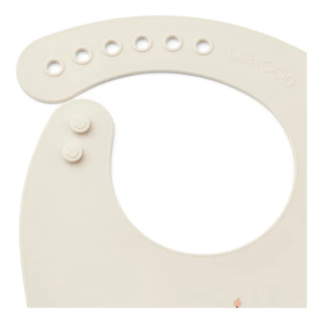 Bavoir Tilda en silicone - Set de 2 | Rose pêche