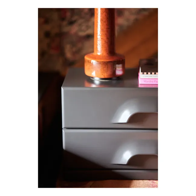 Commode 2 tiroirs | Charbon